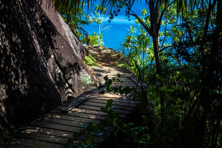 From Mahe: Guided Nature Trail Walk to Anse Major Beach - Arriving at Anse Major after the river crossing