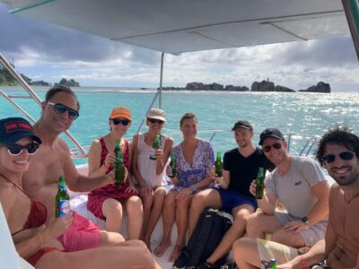 Glassbottom boat & Crystalkayak SteAnneMarinePark Snorkeling